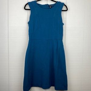 Banana Republic Stretch Blue Sleeveless Tank A-line Dress Stitching Accent 10